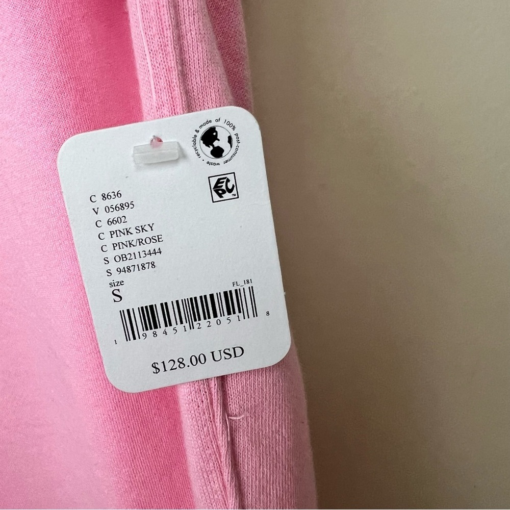 Free People Movement On The Run Sweatshirt Pink Oversized V-Neck S - Picture 5 of 9